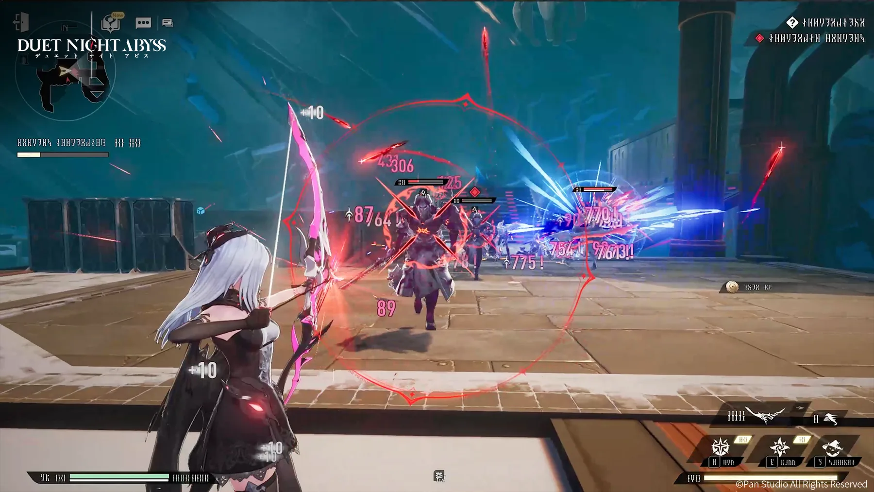 デュエットナイトアビスのゲーム画面:戦闘