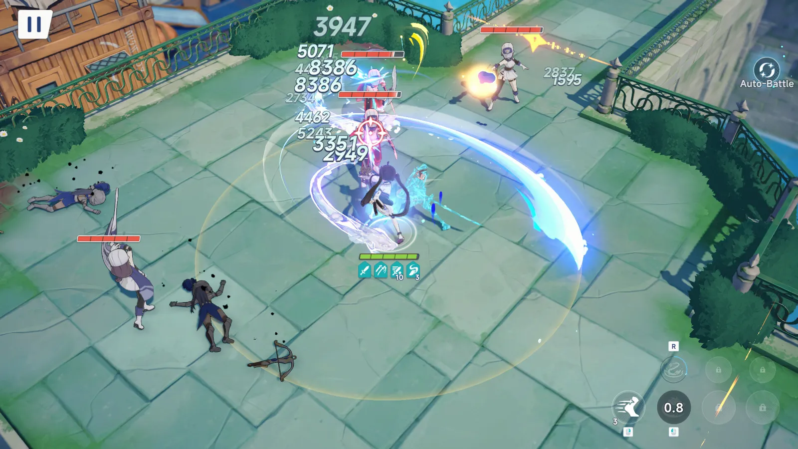 ステラソラのゲーム画面:戦闘